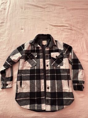 Thread & Supply Black and White Plaid Jacket
